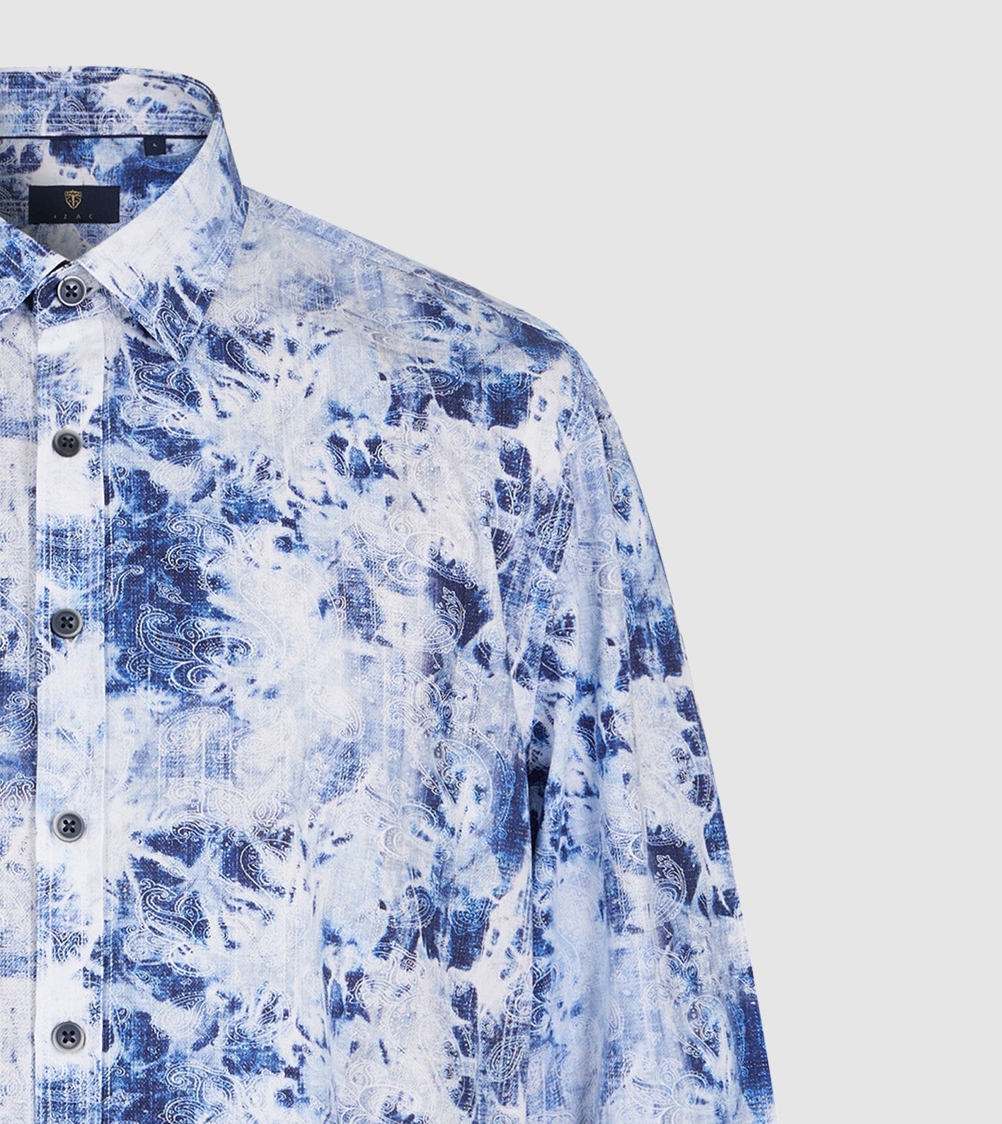 Chemise casual à imprimé bleu "Kalis" - IZAC