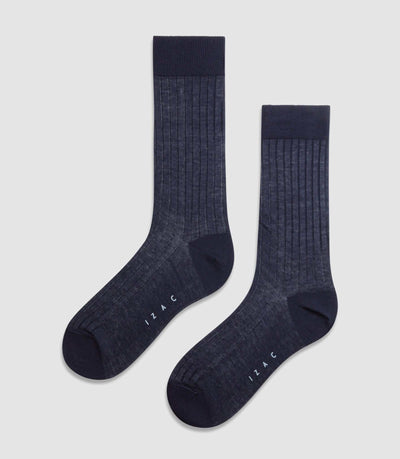 Chaussettes fil d'Ecosse marine RICOTE - IZAC