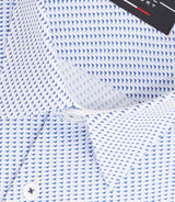 Chemise imprimée de micro motifs bleu "Mathis" - IZAC