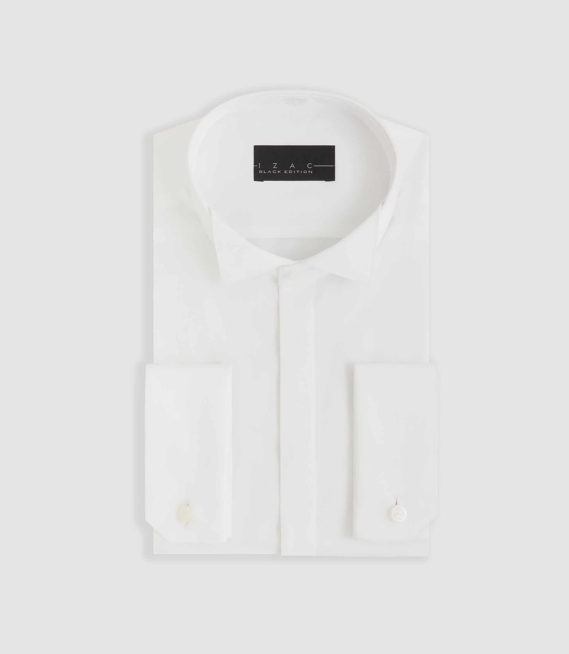 Chemise de cérémonie en satin blanc "Metaphor" - IZAC