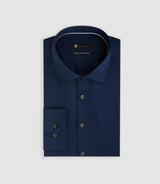 Chemise slim marine "Satinslim" - IZAC