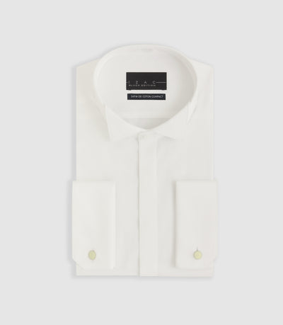 Chemise cérémonie en satin écru METAPHOR - IZAC