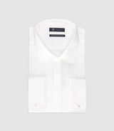 Chemise slim en satin de coton blanc SATINMIXTESLIM - IZAC