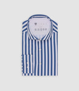 Chemise ajustée rayée bleue - IZAC