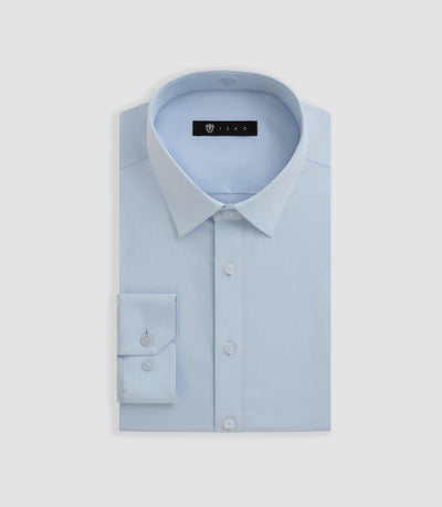Chemise en popeline stretch bleu ciel MALTE2BT - IZAC