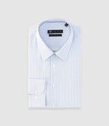 Chemise slim à rayures bleu PALY - IZAC