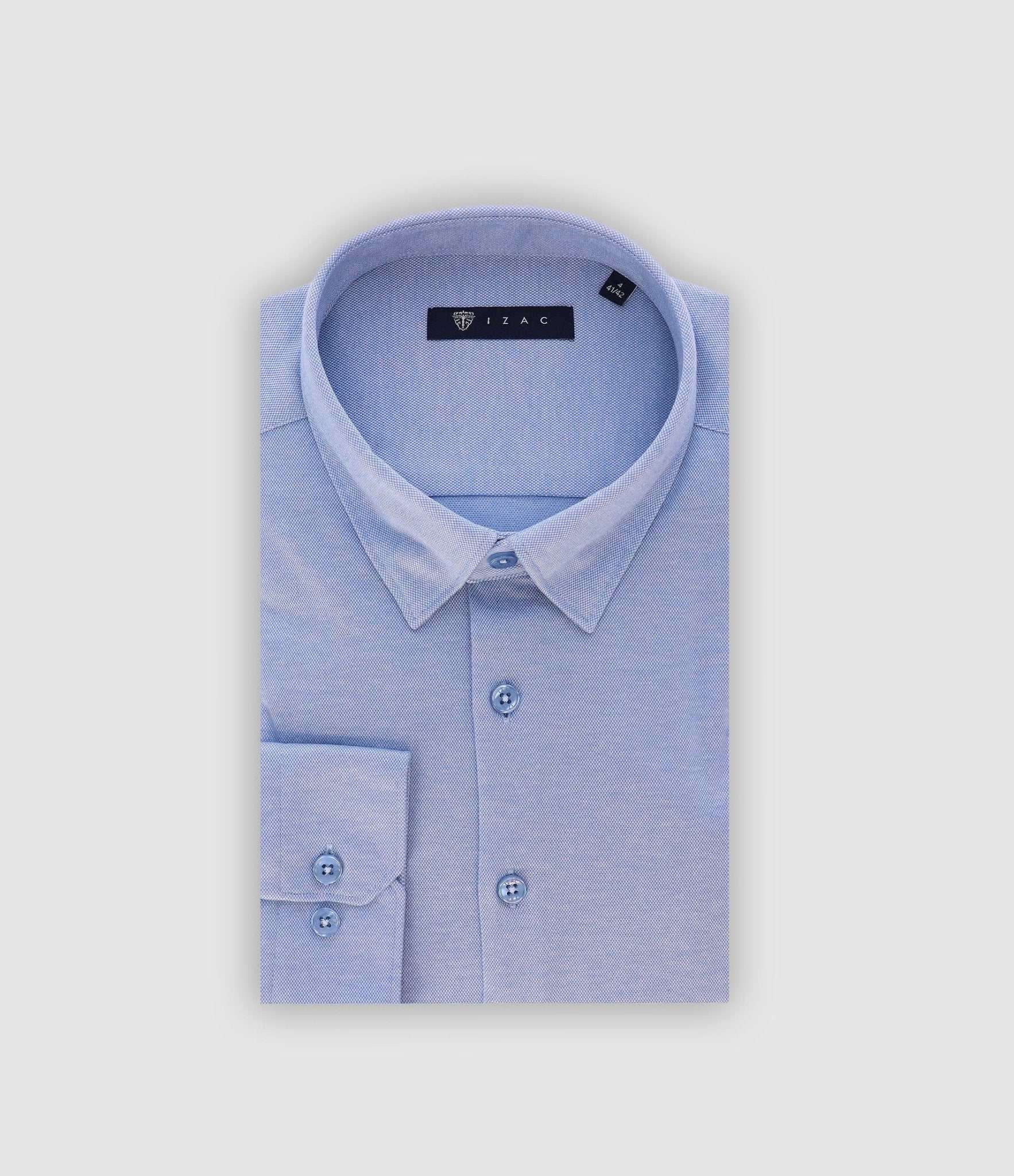 Chemise ville en maille ciel PACOME - IZAC