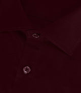 Chemise slim en satin de coton bordeaux SATINSLIM - IZAC
