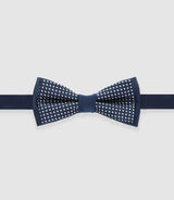 Nœud papillon double en soie marine NPUNIQUE - IZAC