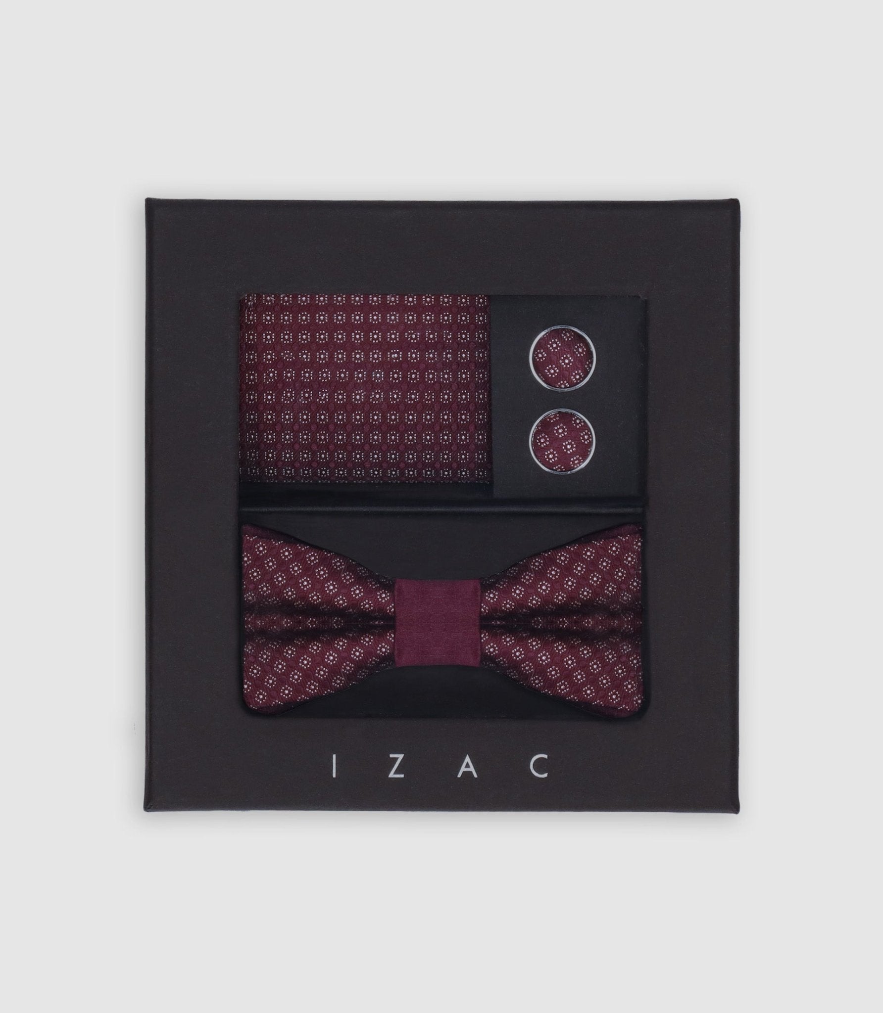 Coffret à motifs bordeaux - IZAC