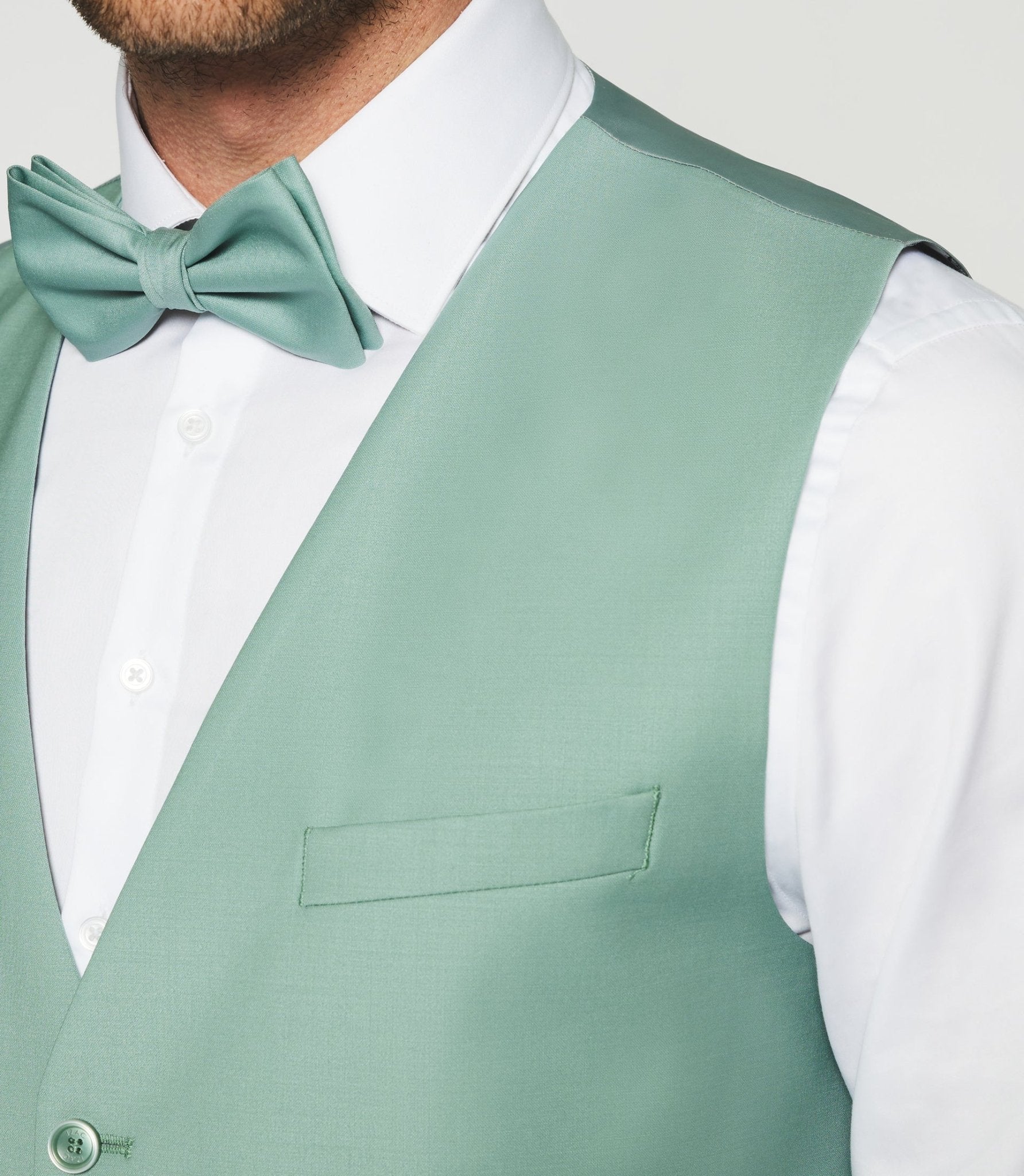 Gilet de costume en laine vert clair JFAVORI - IZAC