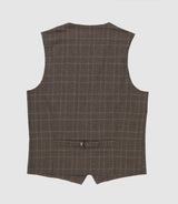 Gilet de costume à carreaux bordeaux XSEPIA - IZAC