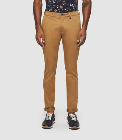 Pantalon chino slim camel PANAMA - IZAC
