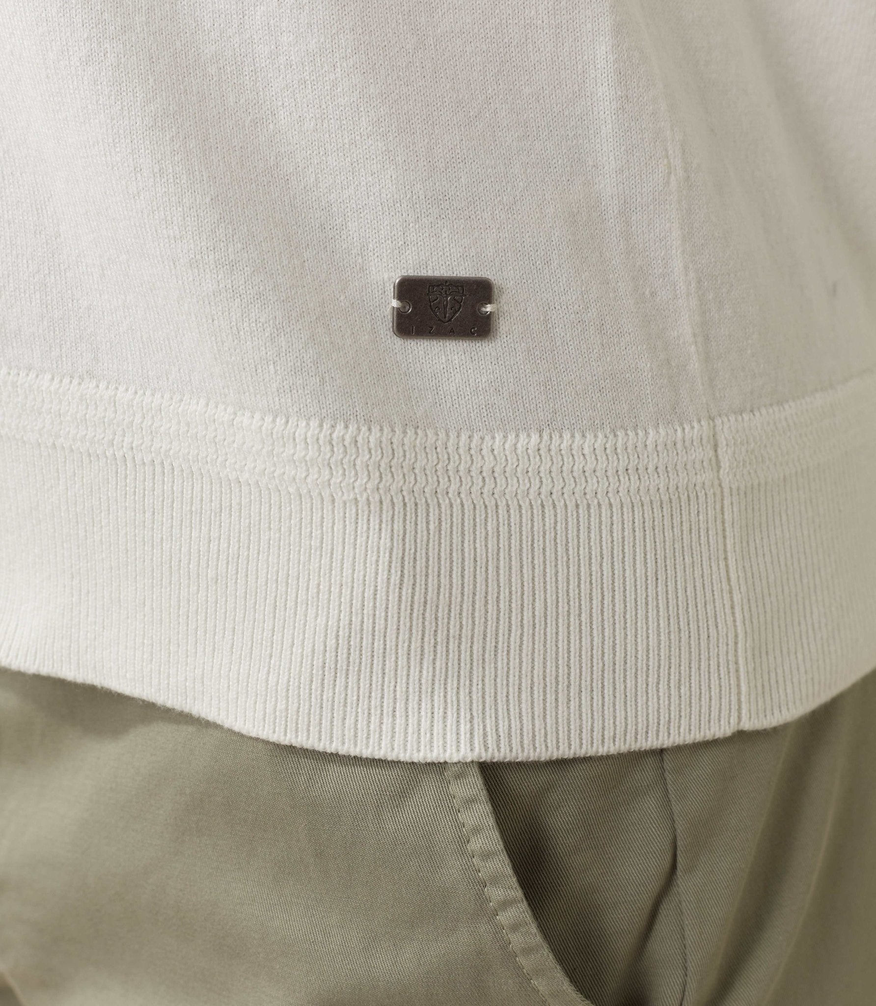 Pull col rond blanc "Felix" - IZAC