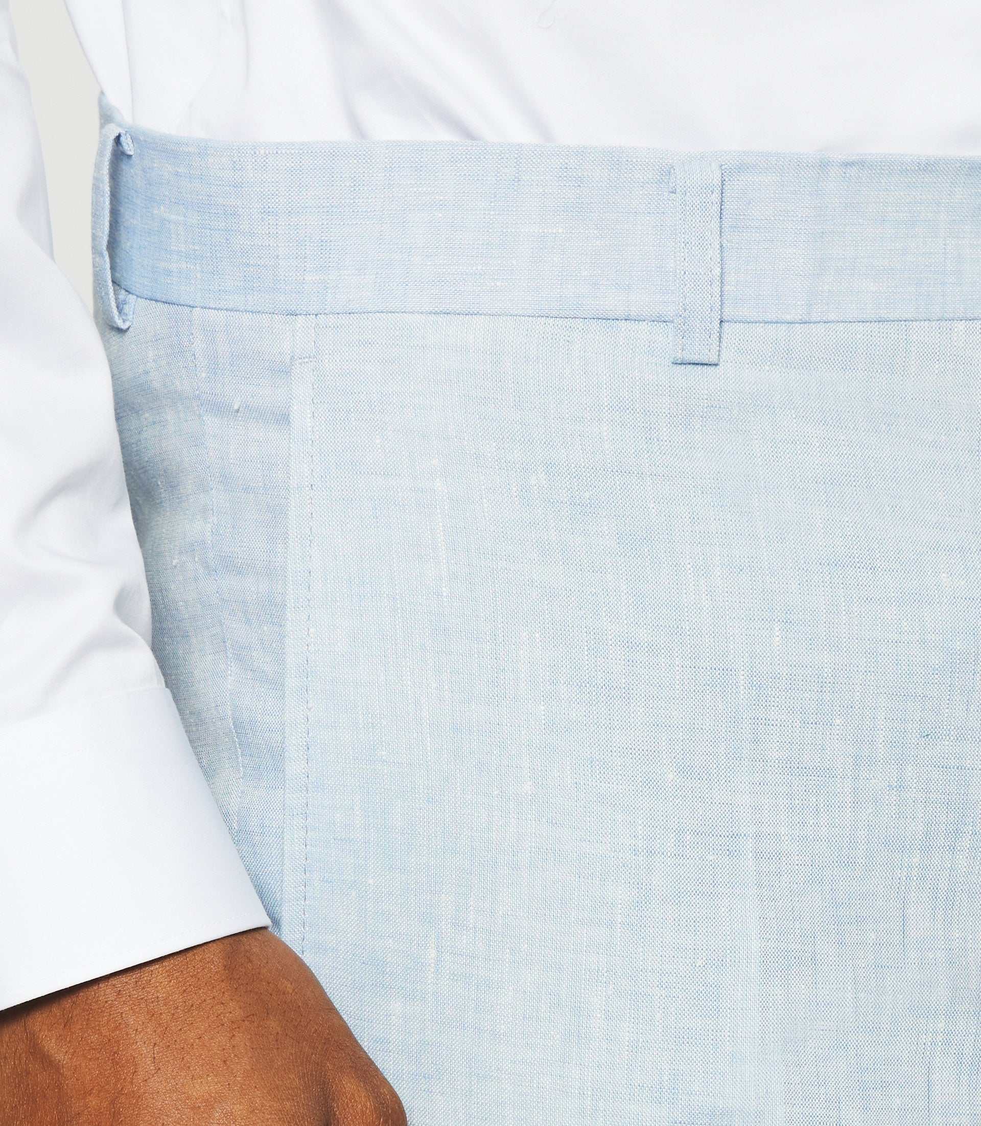 Pantalon en lin bleu ciel BCELESTE - IZAC