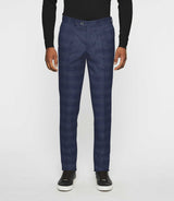 Pantalon ville à carreaux esprit Prince de Galles marine FSWING - IZAC